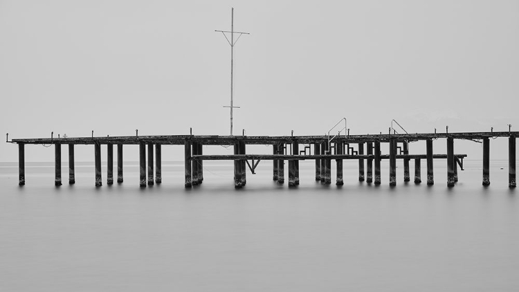 Picture of OLD PIER AND DRAMATIC LANDSCAPE