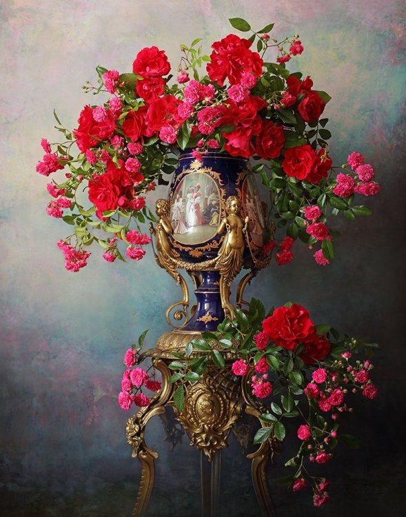 Picture of STILL LIFE WITH RED ROSES