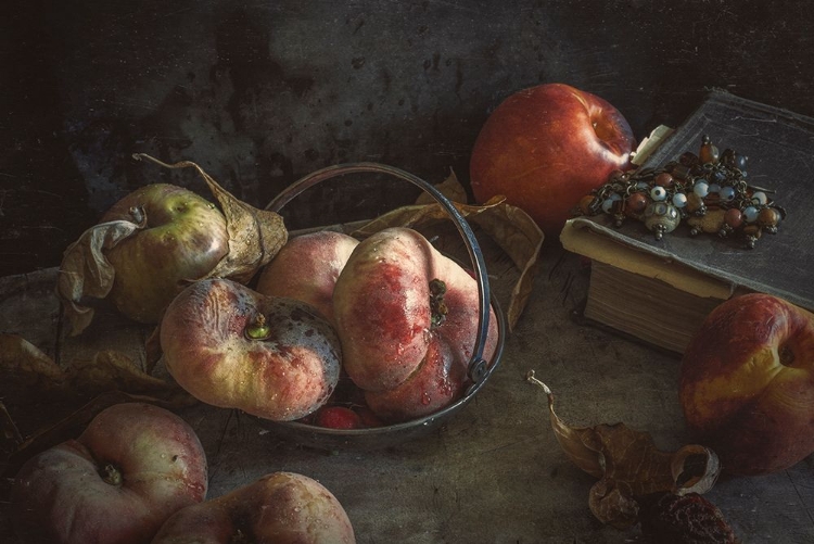Picture of STILL LIFE WITH BOOK AND PEACHES