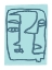 Picture of BLUE ABSTRACT FACES