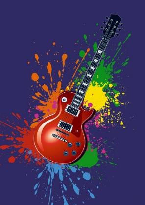 Picture of ELECTRIC GUITAR POP ART COLOURS (H)