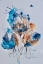 Picture of MANDALA FLORAL (BLUE, GOLD, BURNT SIENNA)