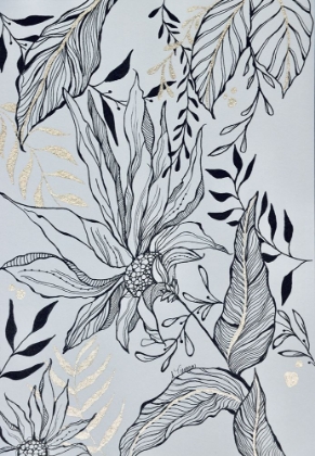Picture of BLACK AND GOLD BOTANICAL