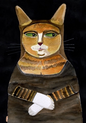 Picture of MONA LISA CAT FUNNY CAT HUMOUR GINGER ORANGE CAT
