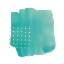 Picture of ABSTRACT TEAL WATERCOLOR BRUSHSTROKE WITH YELLOW POLKA DOTS