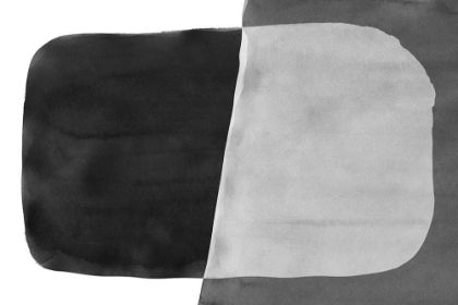 Picture of MINIMAL BLACK AND WHITE ABSTRACT 06 BRUSHSTROKE