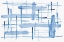 Picture of ABSTRACT LINES BLUE AND WHITE 06