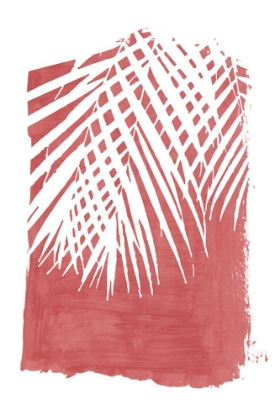 Picture of RED PALM LEAVES SILHOUETTE