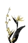 Picture of FLOWER MINIMAL BLACK AND GOLD 02