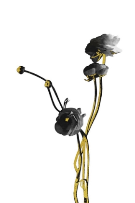 Picture of FLOWER MINIMAL BLACK AND GOLD 04