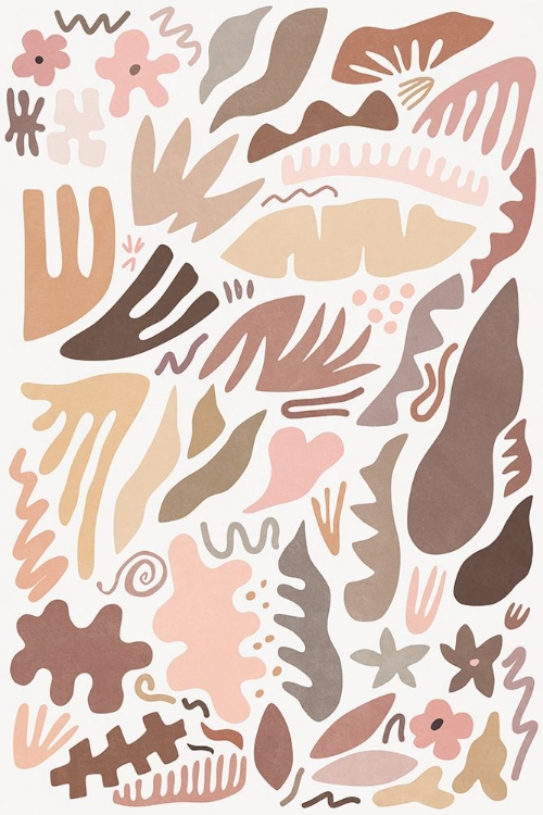 Picture of BLUSH FLORA COLORS AND SHAPES I