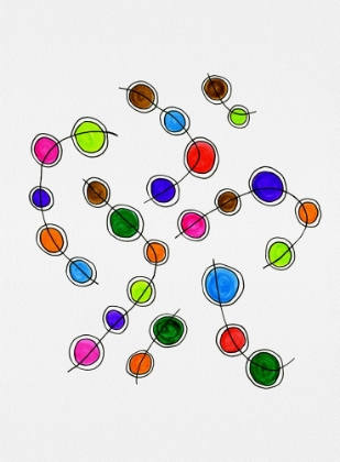 Picture of CIRCLES CONNECTING MULTICOLOR