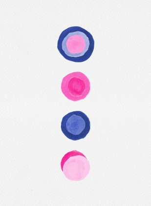 Picture of CIRCLES RETRO GEOMECTRIC PINK BLUE