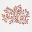 Picture of LEAF SPRIG LAVENDER ORANGE