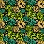 Picture of FRUIT SLICES TURQUOISE GREEN ORANGE ON BLACK GEOMETRIC