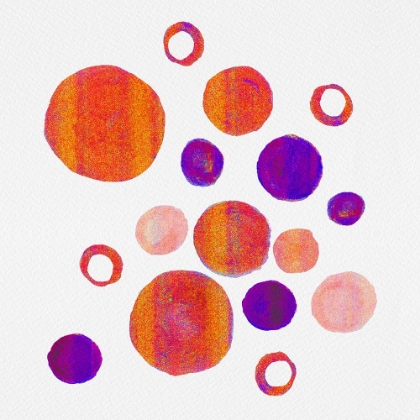 Picture of ORANGE PURPLE CIRCLES LARGE SMALL