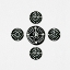 Picture of TRIBAL ETHNIC CIRCLES 2 GEOMETRIC BLACK WHITE