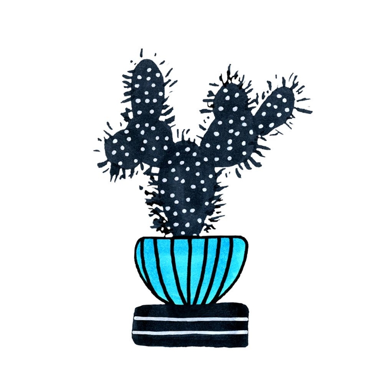 Picture of CACTUS 1 DESERT PLANT BLUE BLACK