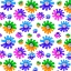 Picture of FANCY FLORALS GREEN BLUE LAVENDER ORANGE