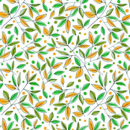 Picture of FLORAL BRANCHES ORANGE OLIVE