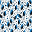 Picture of FLORAL TWOSOME BLUE BLACK