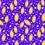 Picture of FLORAL TWOSOME LAVENDER YELLOW ON BLUE