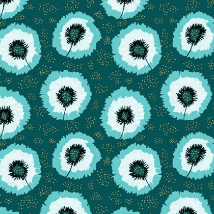 Picture of FLOWER FRINGES POLKA DOT TURQUOISE GOLD
