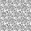 Picture of LUSHY LEAVES BLACK WHITE