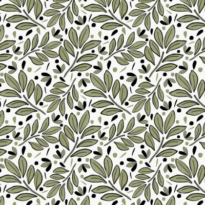 Picture of LUSHY LEAVES OLIVE GREEN ON OLIVE
