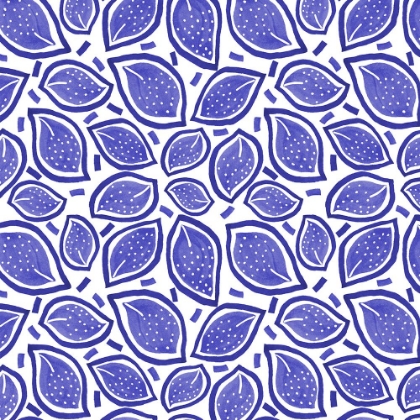 Picture of NAVY BLUE SCATTERED LEAVES POLKA DOT