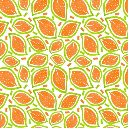 Picture of MELON SCATTERED LEAVES POLKA DOT
