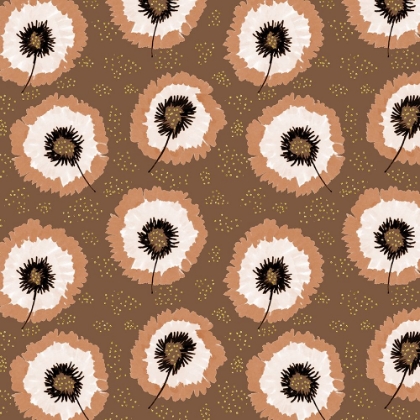 Picture of POLKA DOT FLOWER FRINGES MOCHA GOLD