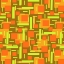 Picture of SHAPELY OVERLAP ORANGE GREEN ON BROWN ORANGE GEOMETRIC ABSTRACT