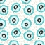 Picture of TURQUOISE FLOWER FRINGES POLKA DOT