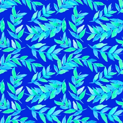 Picture of TURQUOISE ON BLUE LEAVES CURVED
