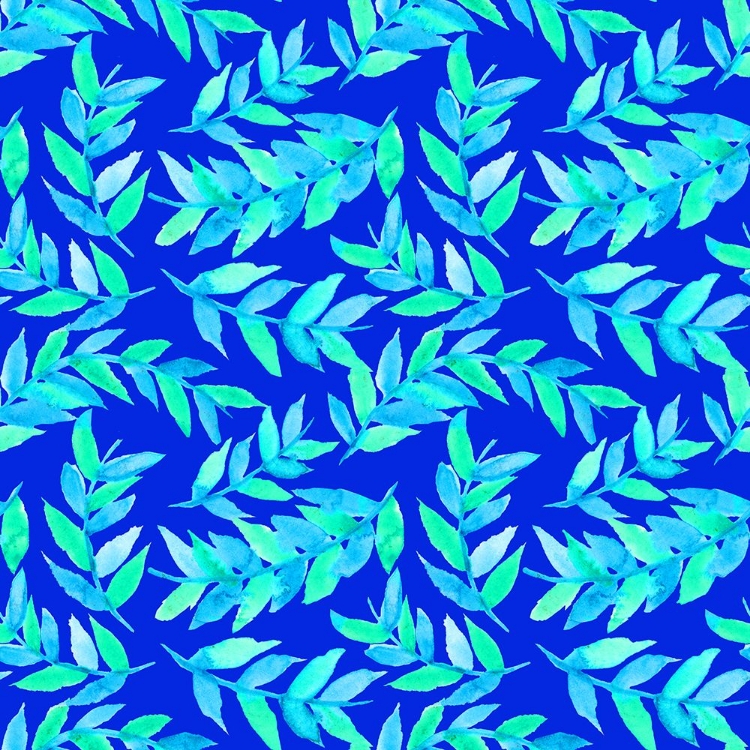 Picture of TURQUOISE ON BLUE LEAVES CURVED