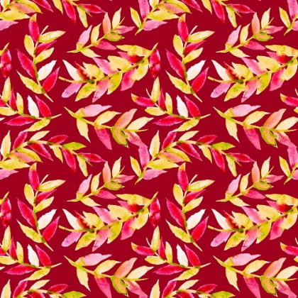 Picture of YELLOW RED ON RED LEAVES CURVED