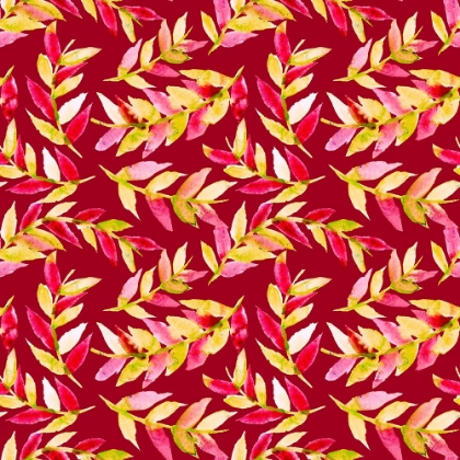Picture of YELLOW RED ON RED LEAVES CURVED