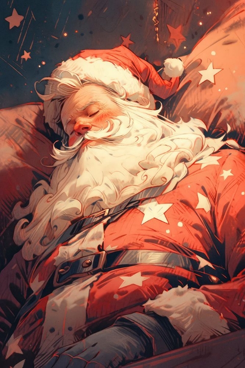 Picture of SLEEPING SANTA