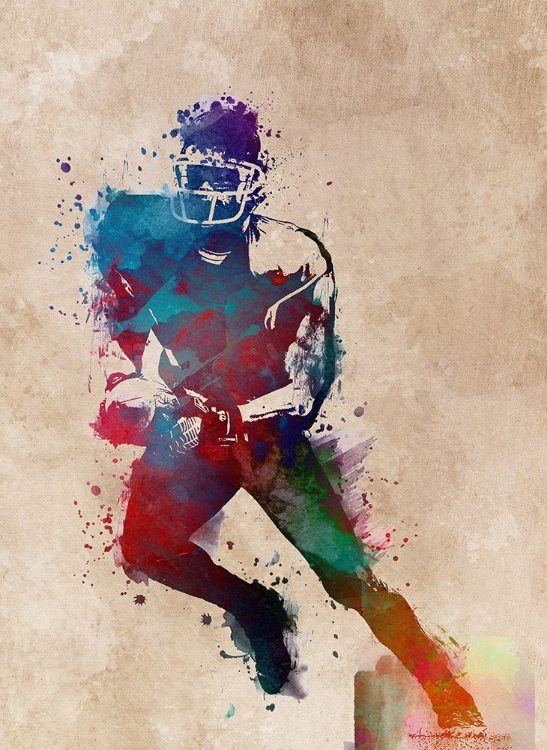 Picture of AMERICAN FOOTBALL PLAYER SPORT ART 1