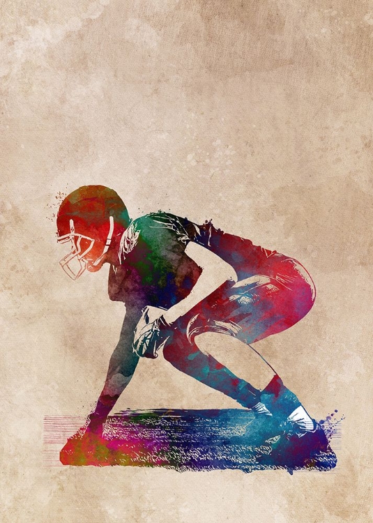 Picture of AMERICAN FOOTBALL PLAYER SPORT ART 7