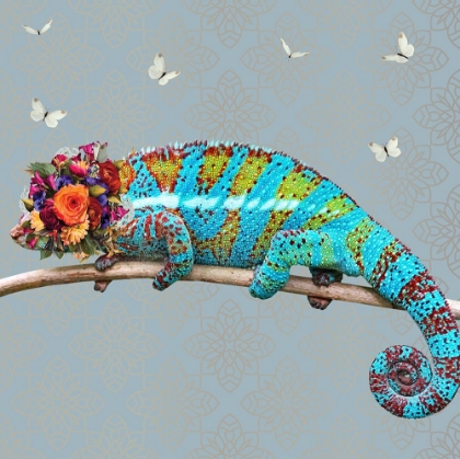 Picture of SPRING FLOWER BONNET ON CHAMELEON