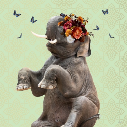 Picture of SPRING FLOWER BONNET ON ELEPHANT