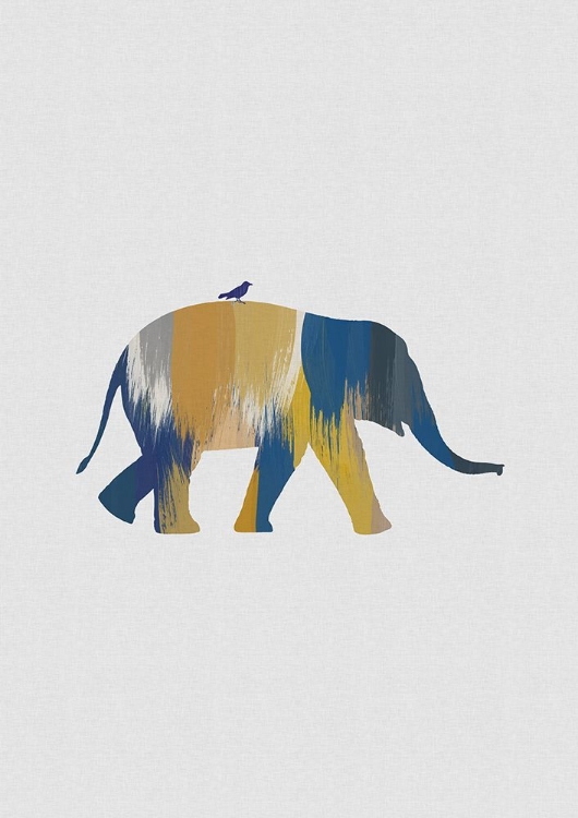 Picture of BLUE A YELLOW ELEPHANT