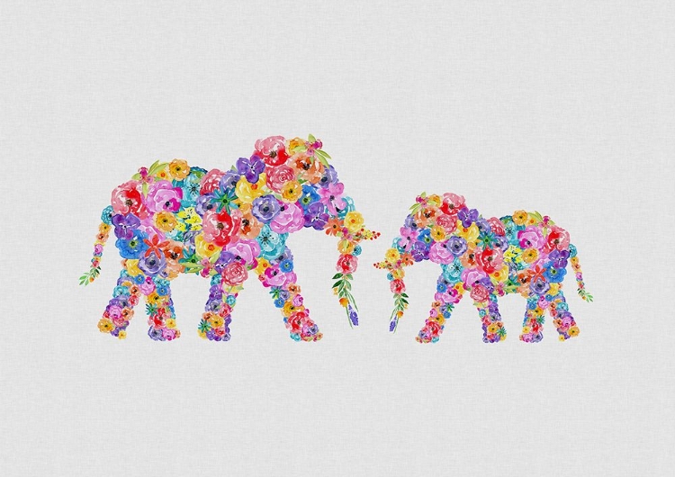 Picture of FLORAL ELEPHANTS