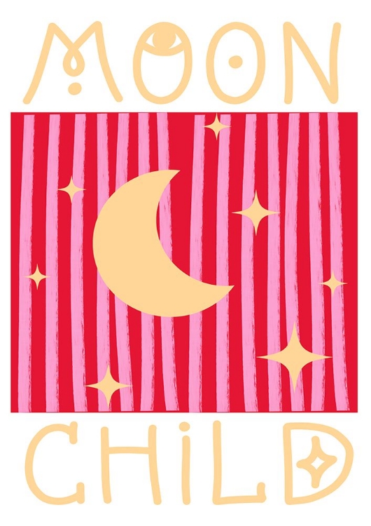 Picture of PINK AND RED MOON CHILD
