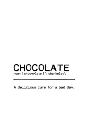 Picture of QUOTE CHOCOLATE DAY