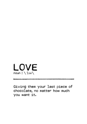 Picture of QUOTE LOVE CHOCOLATE