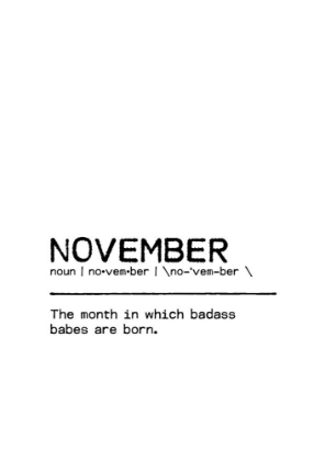 Picture of QUOTE NOVEMBER BADASS