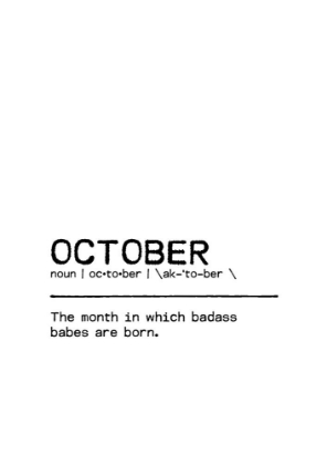 Picture of QUOTE OCTOBER BADASS